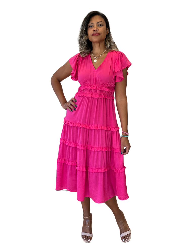 The Celia Dress- Hot Pink